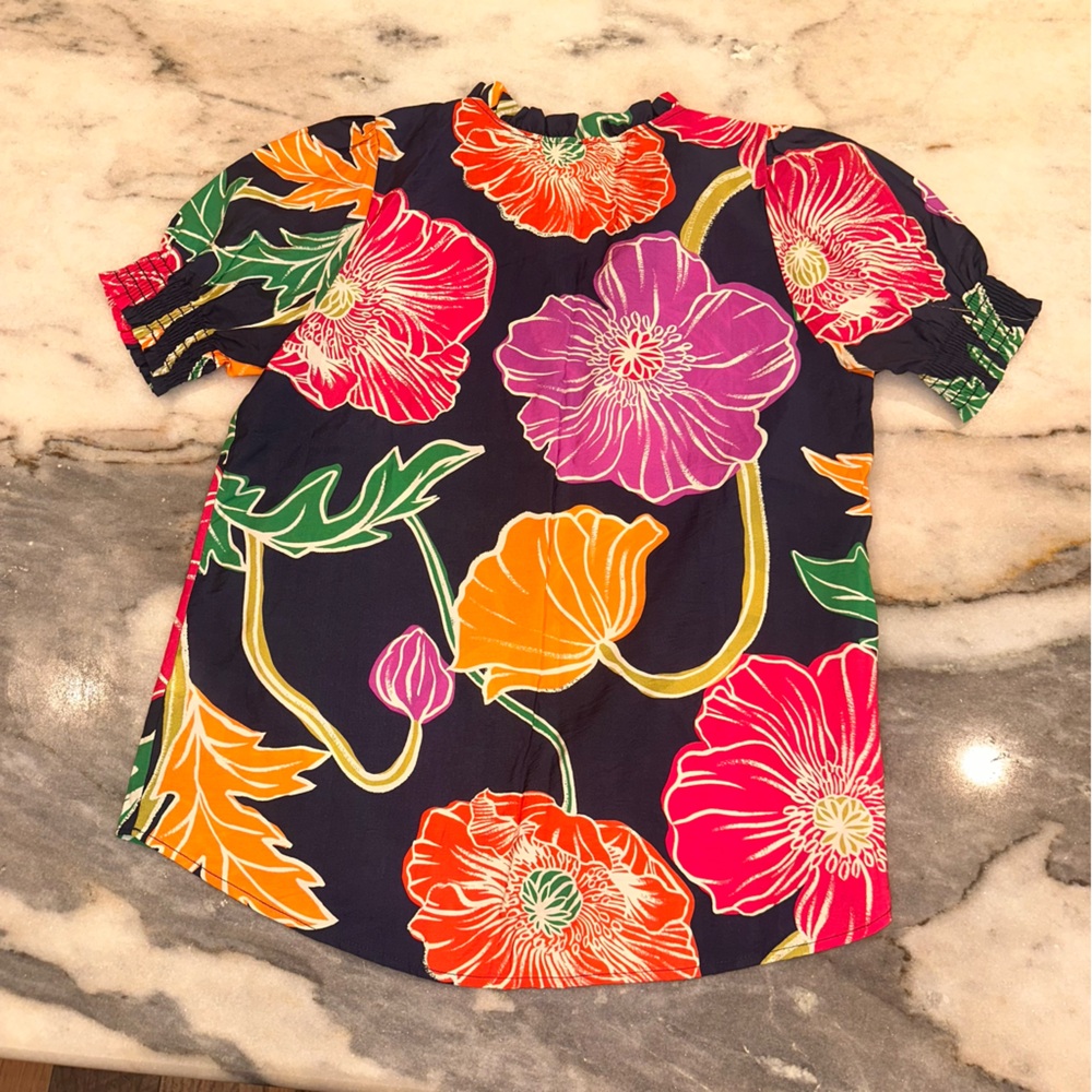 Les Amis Size Large Floral Print Women's Boutique Top - Picture 9 of 9
